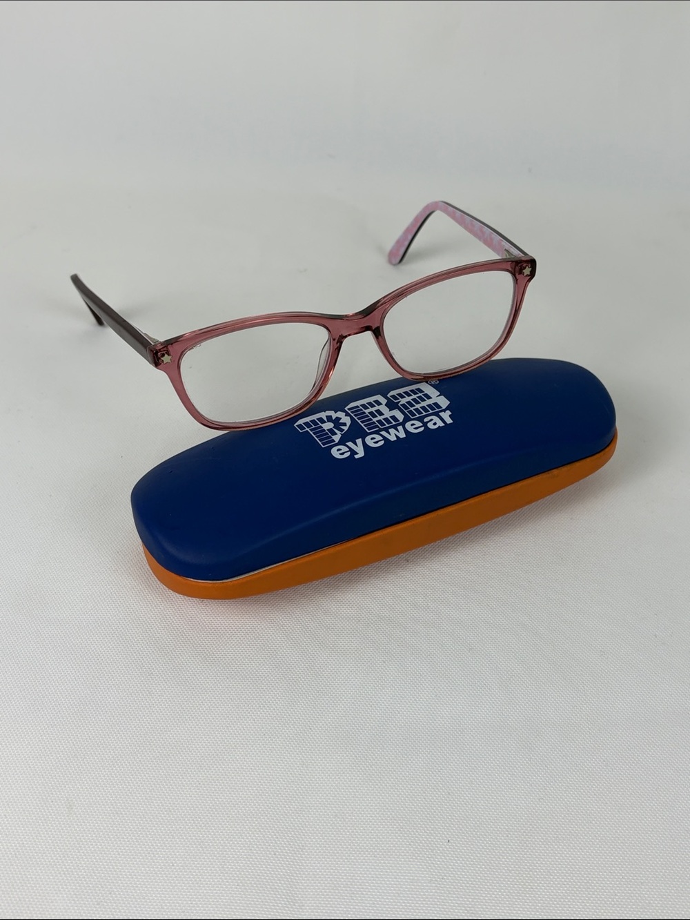 Pez Eyewear P12002 Glasses Kids Crystal Pink Floral Star Accents 48-16-125